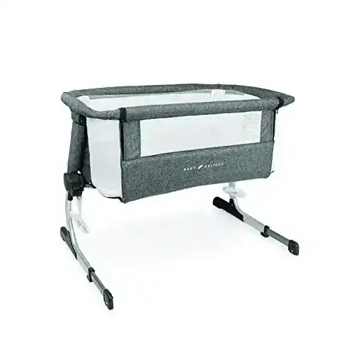 Baby Delight Beside Me Dreamer Bassinet & Bedside Sleeper, Charcoal Tweed