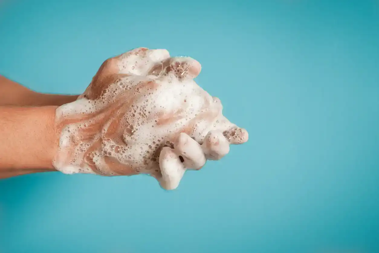 Hand washing stock photo
