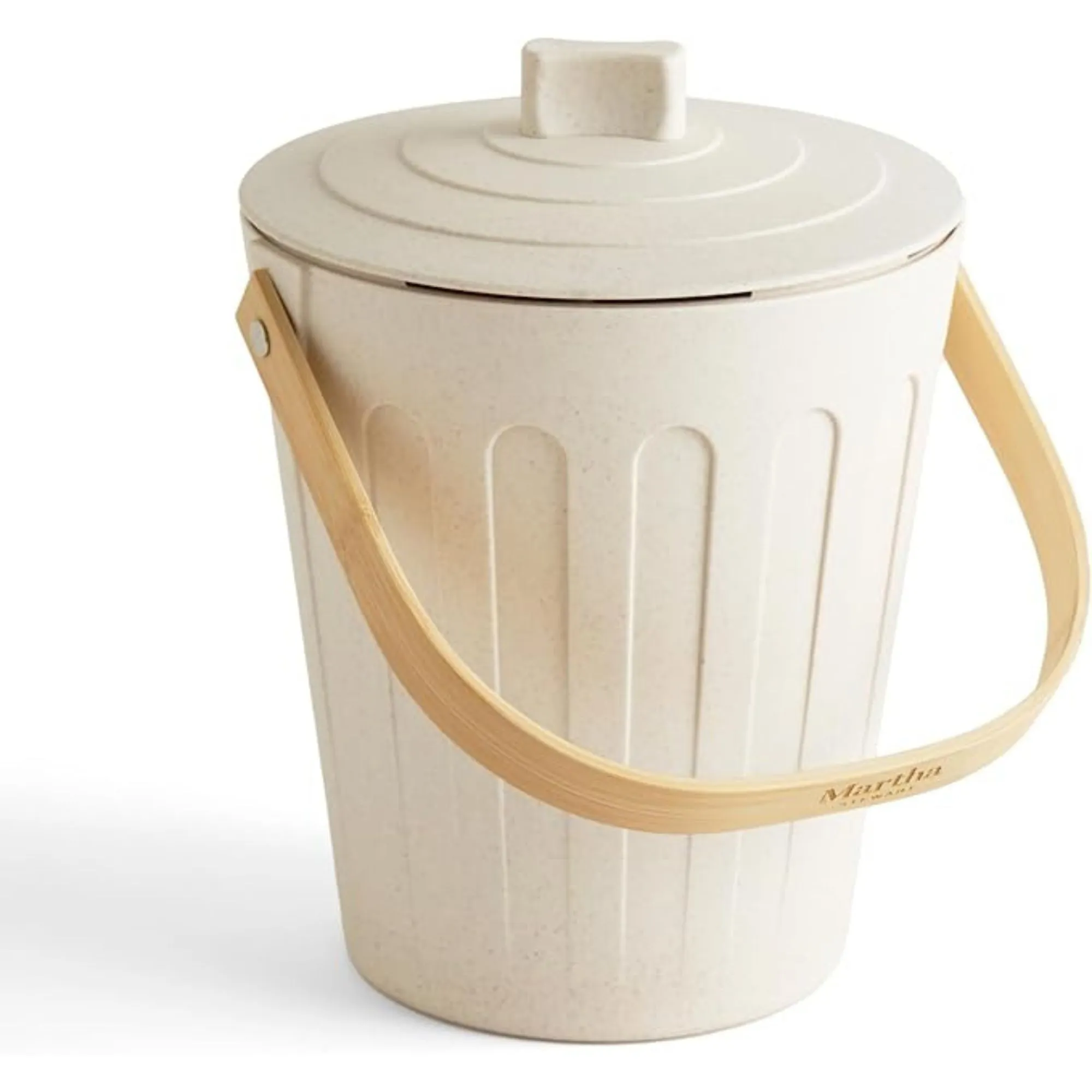 Wewnętrzny pojemnik na kompost Martha Stewart – lniany biały' loading='lazy' title=