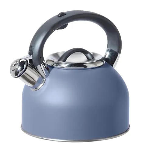 Chaleira oggi chaleira para fogão - 64oz / 1.9lt Aço inoxidável com apito alto chaleira de água quente ideal e caldeira de água - azul' loading='lazy' title=