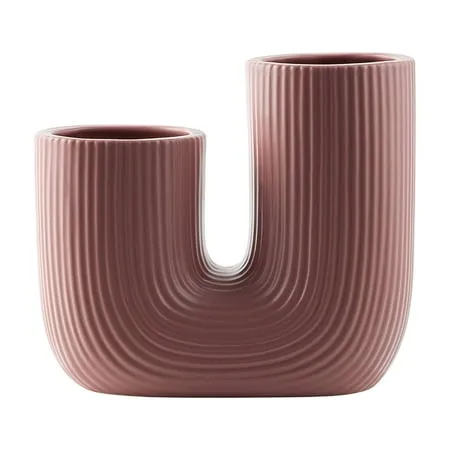 Lindo vaso de cerâmica com 7 caneladas de Drew Barrymore Rosé; Rosa' loading='lazy' title=