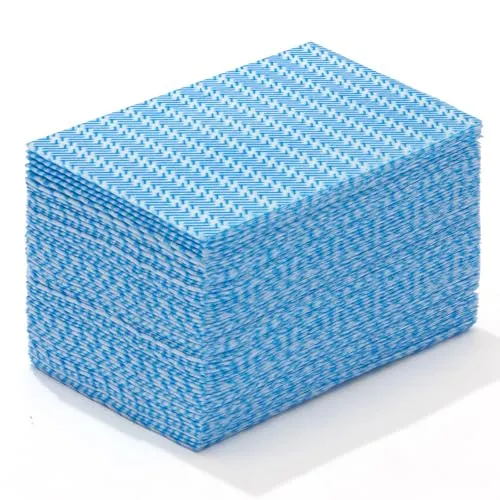Toalhas de limpeza reutilizáveis Peachicha Toalha prática multiuso Blue Handi Wipe Panos reutilizáveis descartáveis Toalhetes de cozinha secos Panos de prato duráveis Absoebentdry rapidamente 50 contagens' loading='lazy' title=