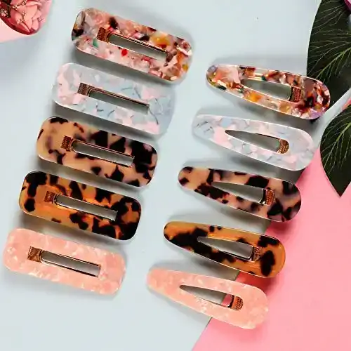 Hair Clip, 10 Pcs Acrylic Barrette Hair Clips for Women Girls Ladies