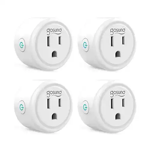 Smart Plug, Gosund Mini WiFi Outlet Works with Alexa, Google Home, No Hub Required, Remote Control Your Home Appliances from Anywhere, ETL Certified,Only Supports 2.4GHz Network(4 Pieces)