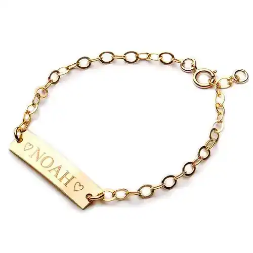Baptism gift name bracelet