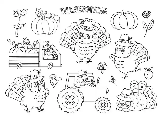 Thanksgiving Coloring Pages