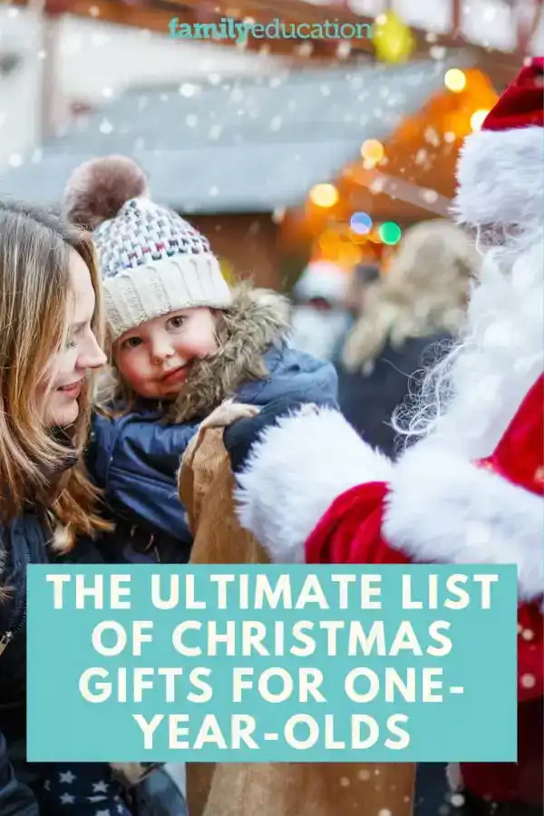 one-year-old on Christmas