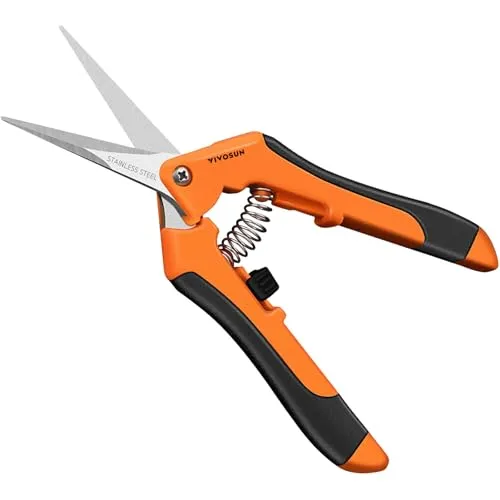 Vivosun da 6,5 pollici di pannelli da giardinaggio a manuale a mano con le lame in acciaio inossidabile dritto arancione da 1 pacchetto' loading='lazy' title=