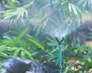 irrigatore in giardino