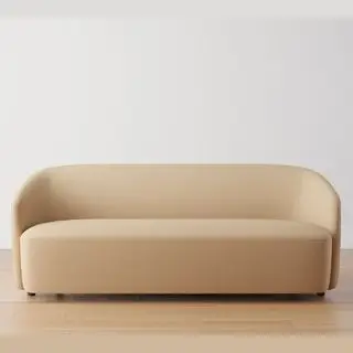 Sofá curvo bege