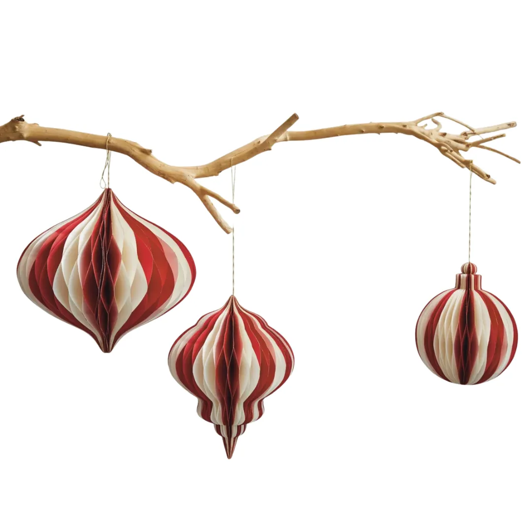 The Holiday Aisle® Papírová voštinová ozdoba s třpytkami | Wayfair' loading='lazy' title=