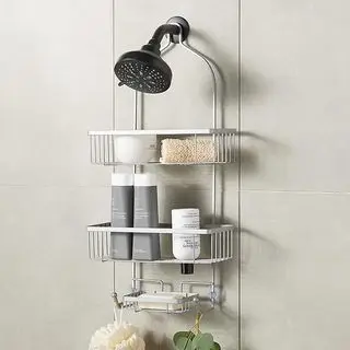 シルバーのシャワーキャディ