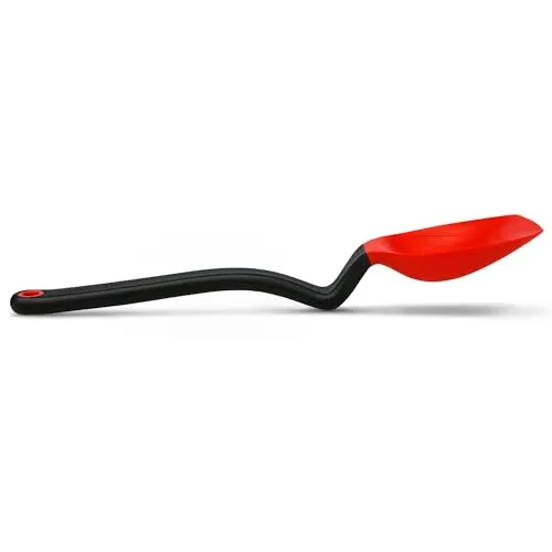 Dreamfarm supoon não-bastão sit-up silicone rabrancando servir colher de cozinha mede 5 ml tsp & amp; 15ml TBSP - 11 vermelho' loading='lazy' title=