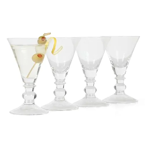 Martha Stewart Crispa 4 kus 10 unce ručně vyráběné pohár/vinné/Martini Glassware sada' loading='lazy' title=