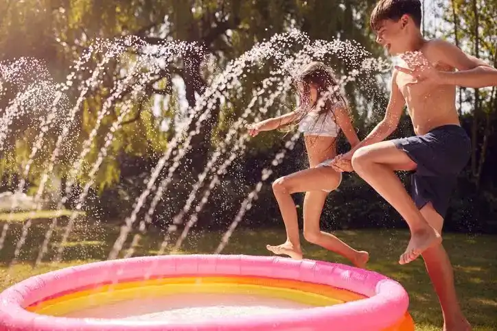 Best Sprinkler and Inflatable Pool Combo