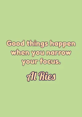 A quote by Al Ries.