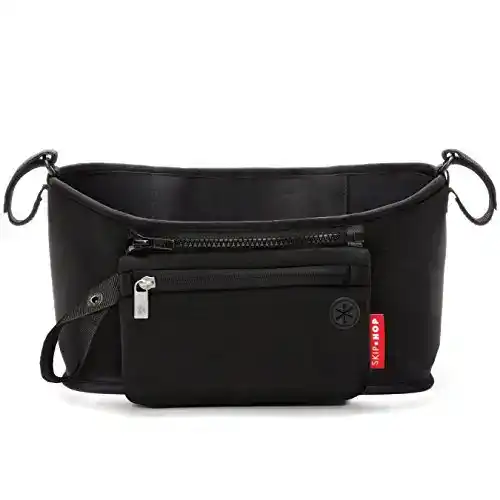 Skip Hop Universal Stroller Organizer: Insulated Beverage and Essentials Stroller Caddy, Black