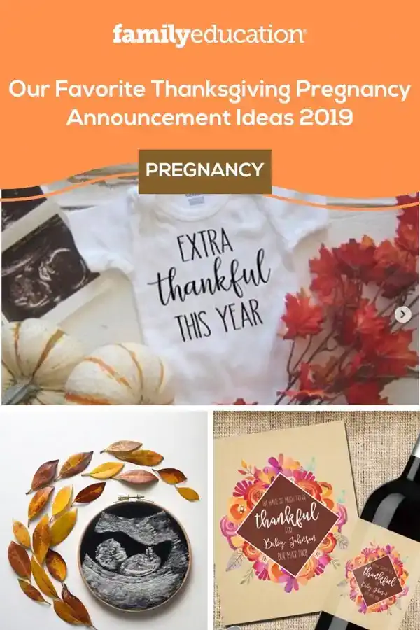 Thanksgiving Pregnancy Announcement Board with Sonogram