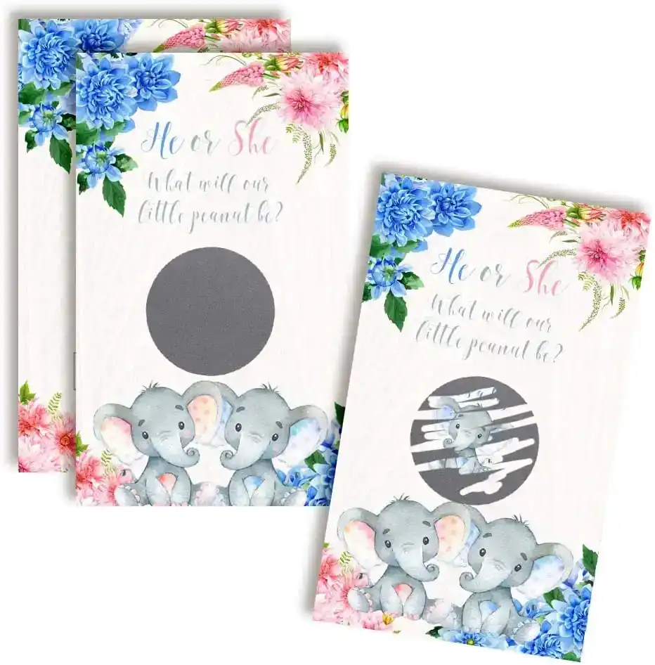 Scratch Off Gender Reveal Card