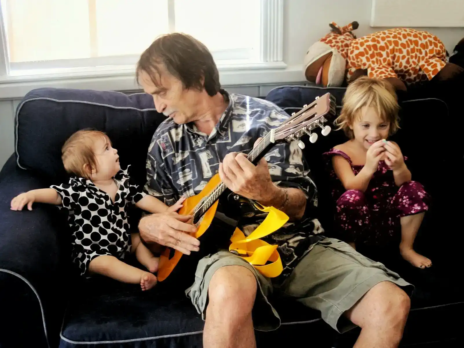 grandpa plays guitar rock n