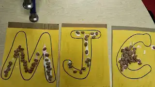 Bean Letters Craft for Kindergarteners DIY
