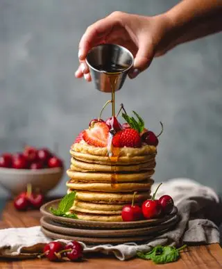 Pfannkuchenmischung, hergestellt in einem Mixer