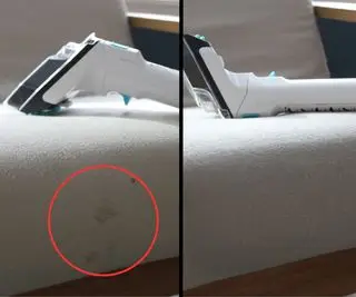 Shark CarpetXpert를 사용한 청소 전후의 실내 장식품