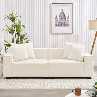Makassar Square Armlen Cloud Couch Sofa