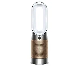 Um purificador Dyson Dyson umidificar + esfriar em um fundo branco