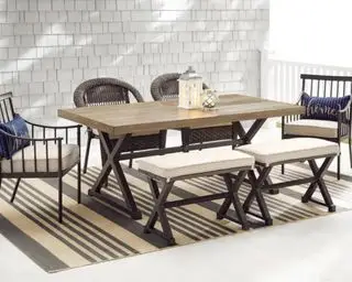 Beste Outdoor-Möbel von Home Depot, Outdoor-Essset mit Mix-and-Match-Stühlen