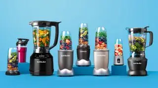 NutriBullet produkter, blå baggrund