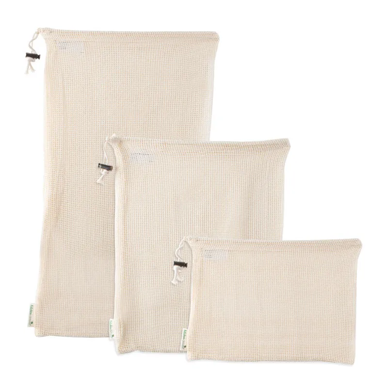 Preparazione e preparazione Savor Confezione da 3 sacchetti riutilizzabili in rete di cotone per prodotti | Wayfair' loading='lazy' title=
