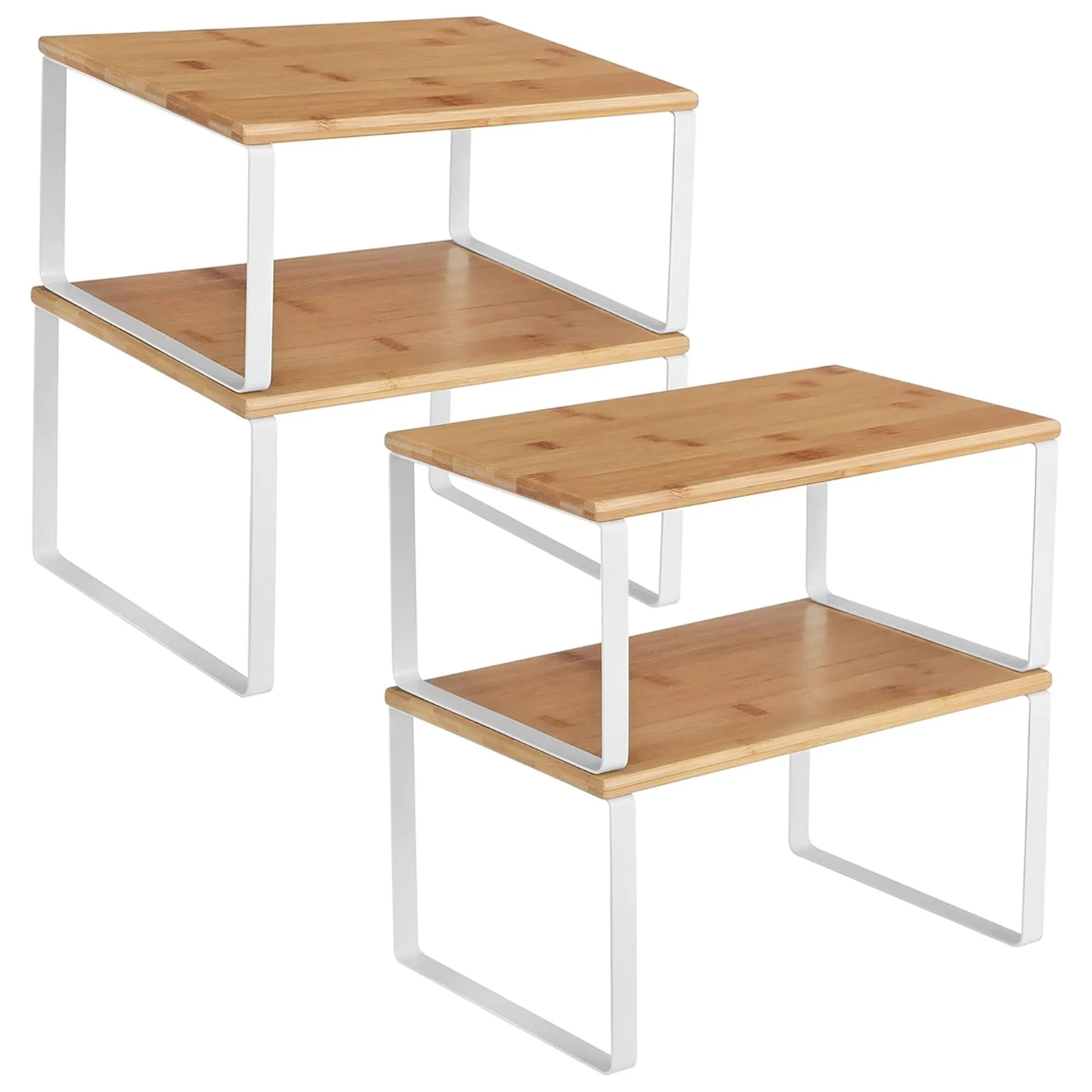 Étagères de rangement pour armoires blanches et en bois' loading='lazy' title=