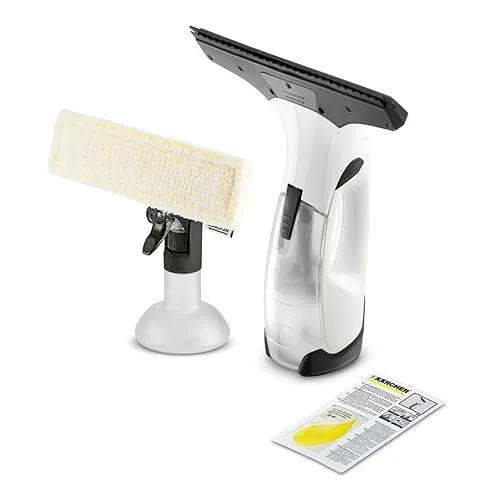 K & Auml; Rcher Window Vac WV 2 Plus Batterie Temps d'exécution: 35 min Affichage LED pour la batterie Buzle d'aspiration: 280 mm bouteille de pulvérisation avec tissu microfibre 20 ml de nettoyant de fenêtre' loading='lazy' title=
