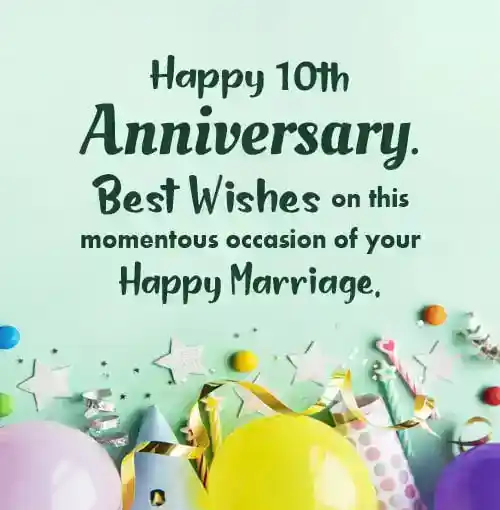 10th wedding anniversary wishes