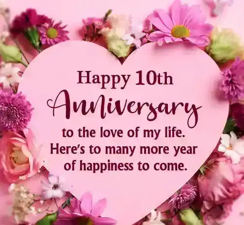 10th anniversary wishes for husband