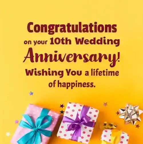 happy 10th wedding anniversary wishes for friends