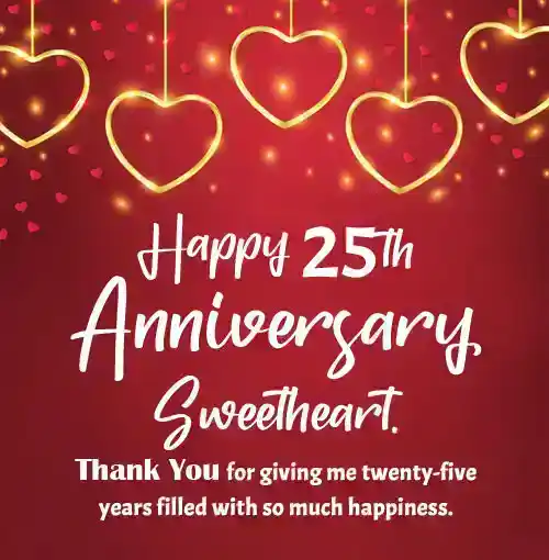 25th marriage anniversary wishes