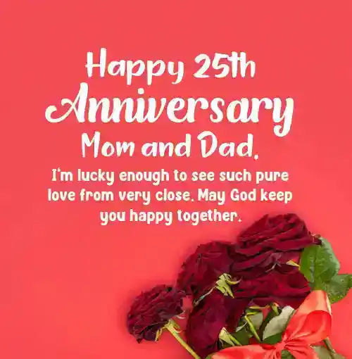 25th wedding anniversary wishes for parents