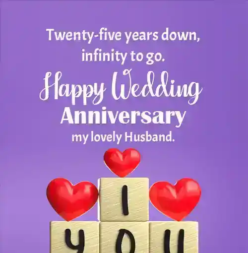 25th anniversary wishes for husband