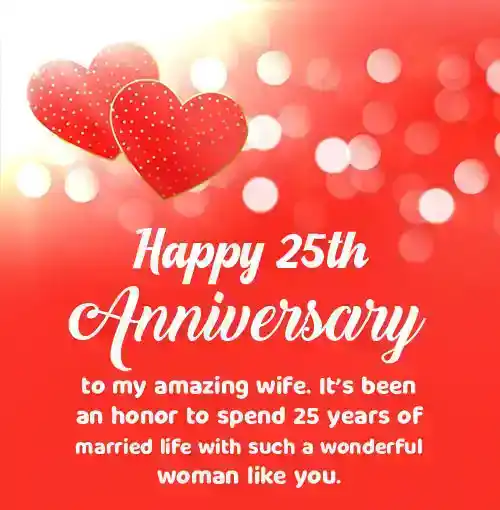 25th anniversary wishes for wife