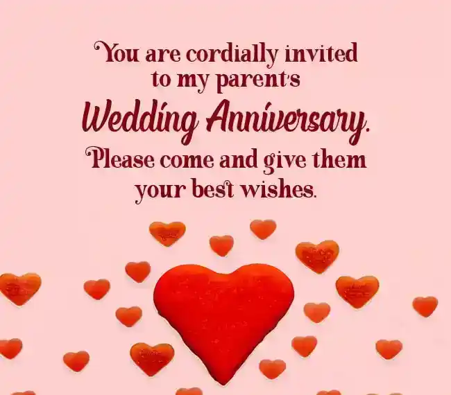 Anniversary Invitation from Children