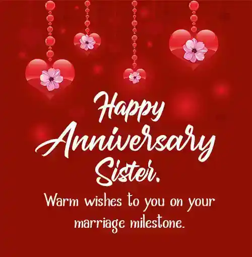 Sister Wedding Anniversary Wish