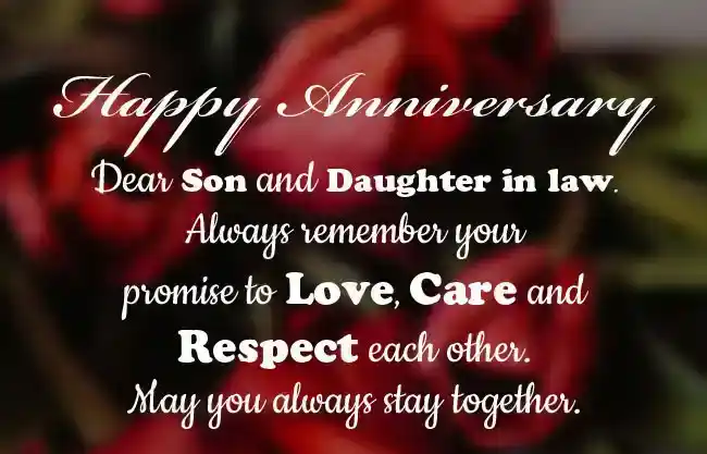 Happy Anniversary Messages for Son and Daughter in Law