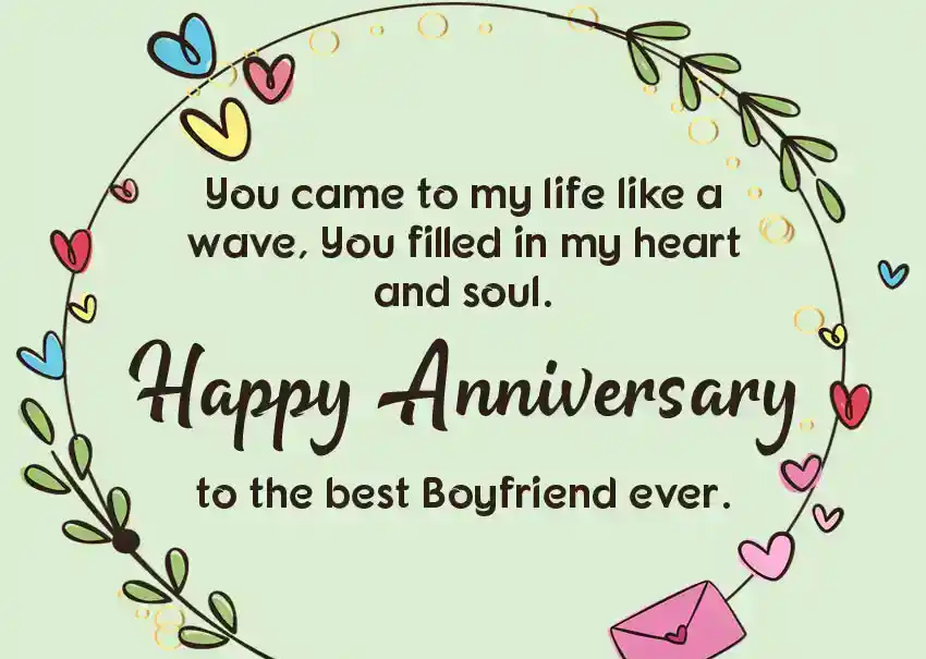 Romantic Anniversary Wishes for Boyfriend
