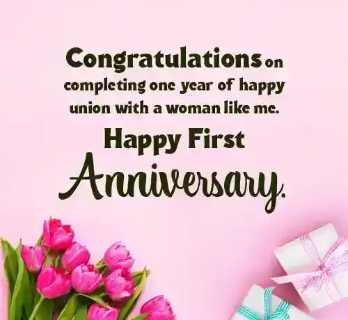 romantic 1st anniversary wishes for husband