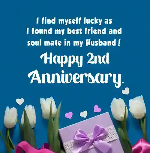 2nd wedding anniversary wishes for husband