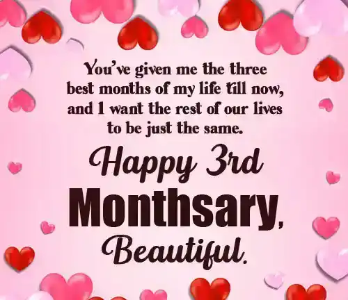 3rd Monthsary Message For Girlfriend