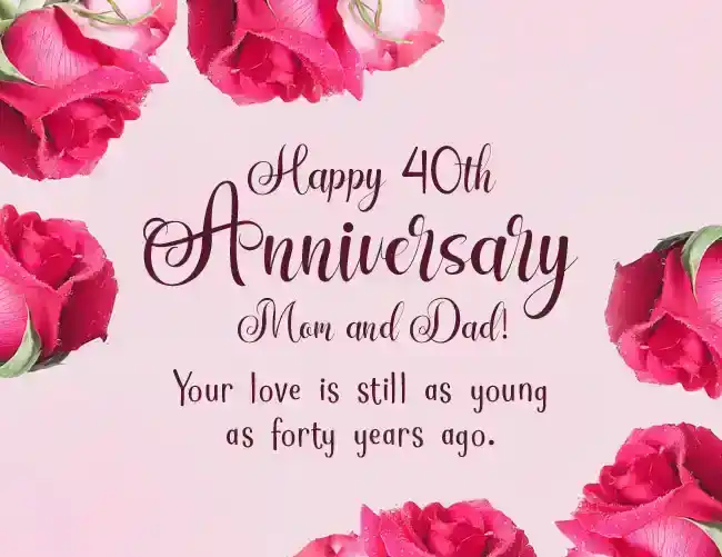 40th anniversary wishes for parents