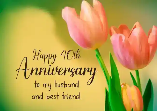 40th wedding anniversary wishes for husband